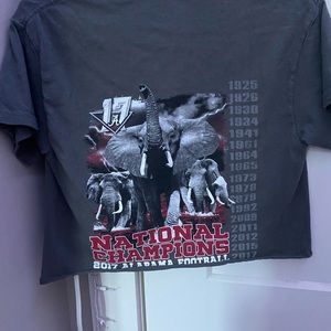Alabama Crimson Tide cropped tshirt. 2017 national champions cropped t